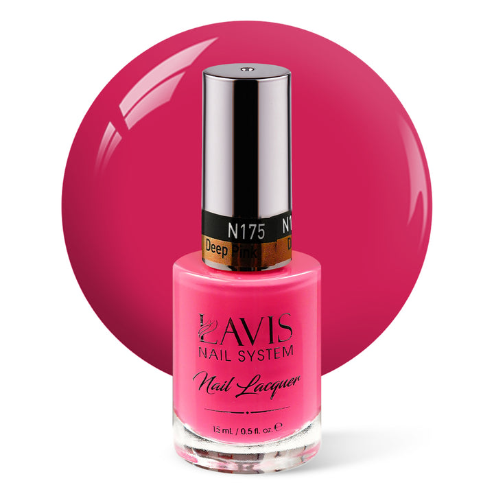 LAVIS Nail Lacquer - 175 Deep Pink - 0.5oz