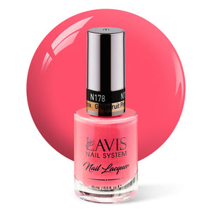 LAVIS Nail Lacquer - 178 Grapefruit Pink - 0.5oz