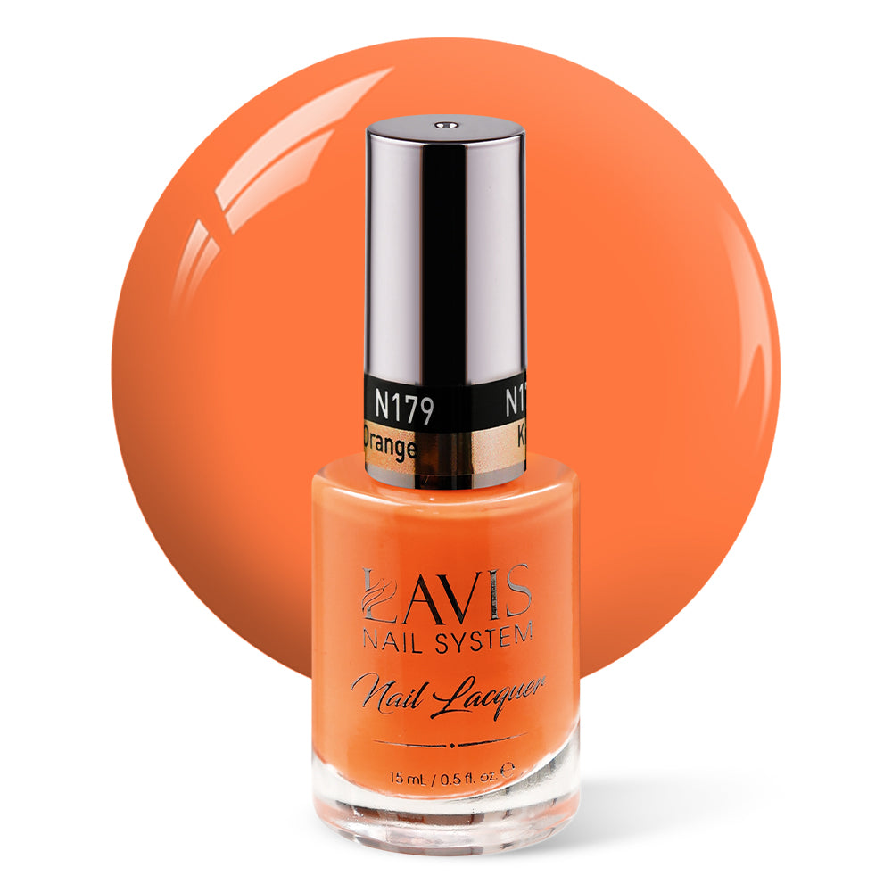 LAVIS Nail Lacquer - 179 Knockout Orange - 0.5oz