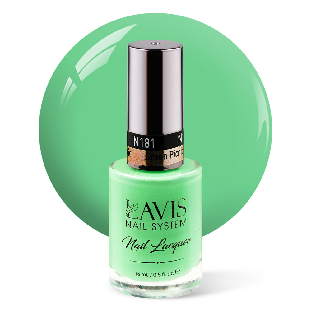 LAVIS Nail Lacquer - 181 Green Picnic - 0.5oz