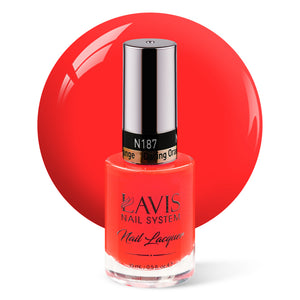 LAVIS Nail Lacquer - 187 Daring Orange - 0.5oz