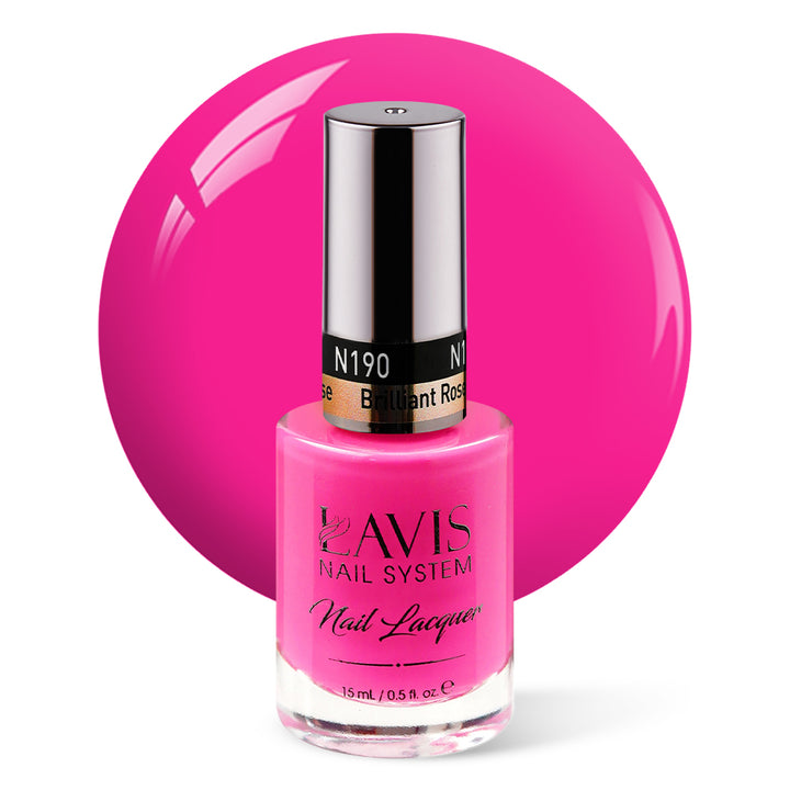 LAVIS Nail Lacquer - 190 Brilliant Rose - 0.5oz