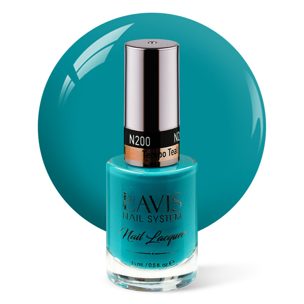 LAVIS Nail Lacquer - 200 Tempo Teal - 0.5oz