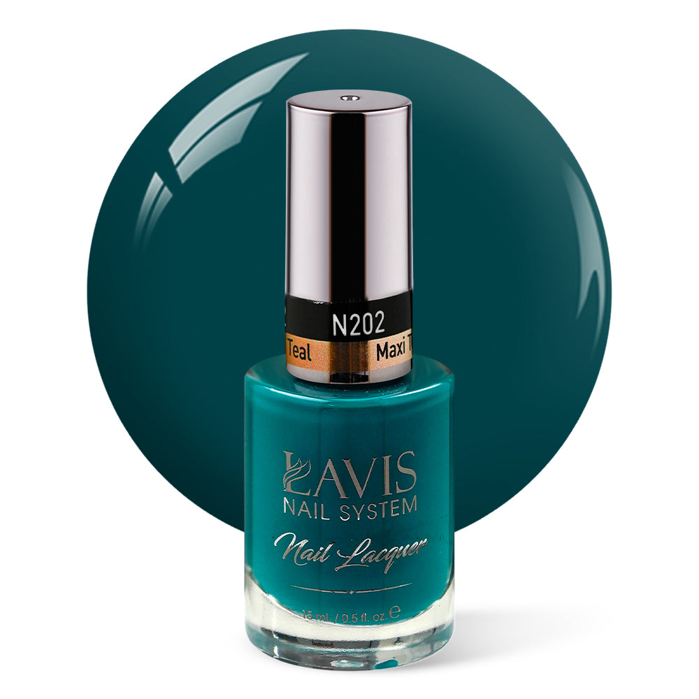 LAVIS Nail Lacquer - 202 Maxi Teal - 0.5oz