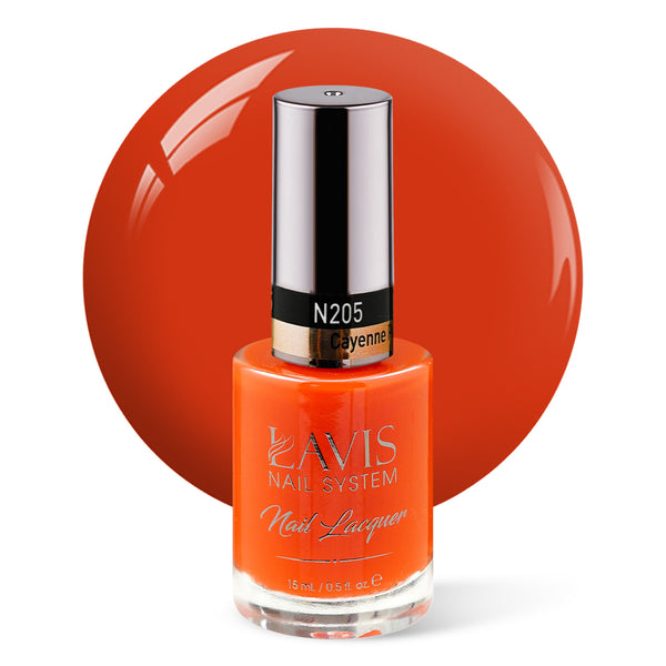 LAVIS Nail Lacquer - 205 Cayenne Pepper - 0.5oz