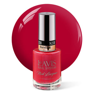 LAVIS Nail Lacquer - 208 Burnt Red - 0.5oz