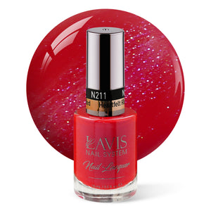 LAVIS Nail Lacquer - 211 Heartfelt Red - 0.5oz