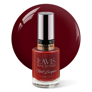 LAVIS Nail Lacquer - 212 Luxurious Red - 0.5oz