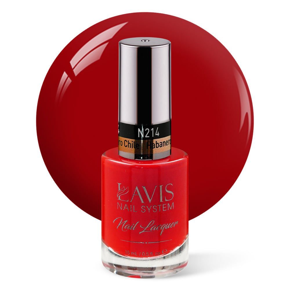 LAVIS Nail Lacquer - 214 Habanero Chile - 0.5oz