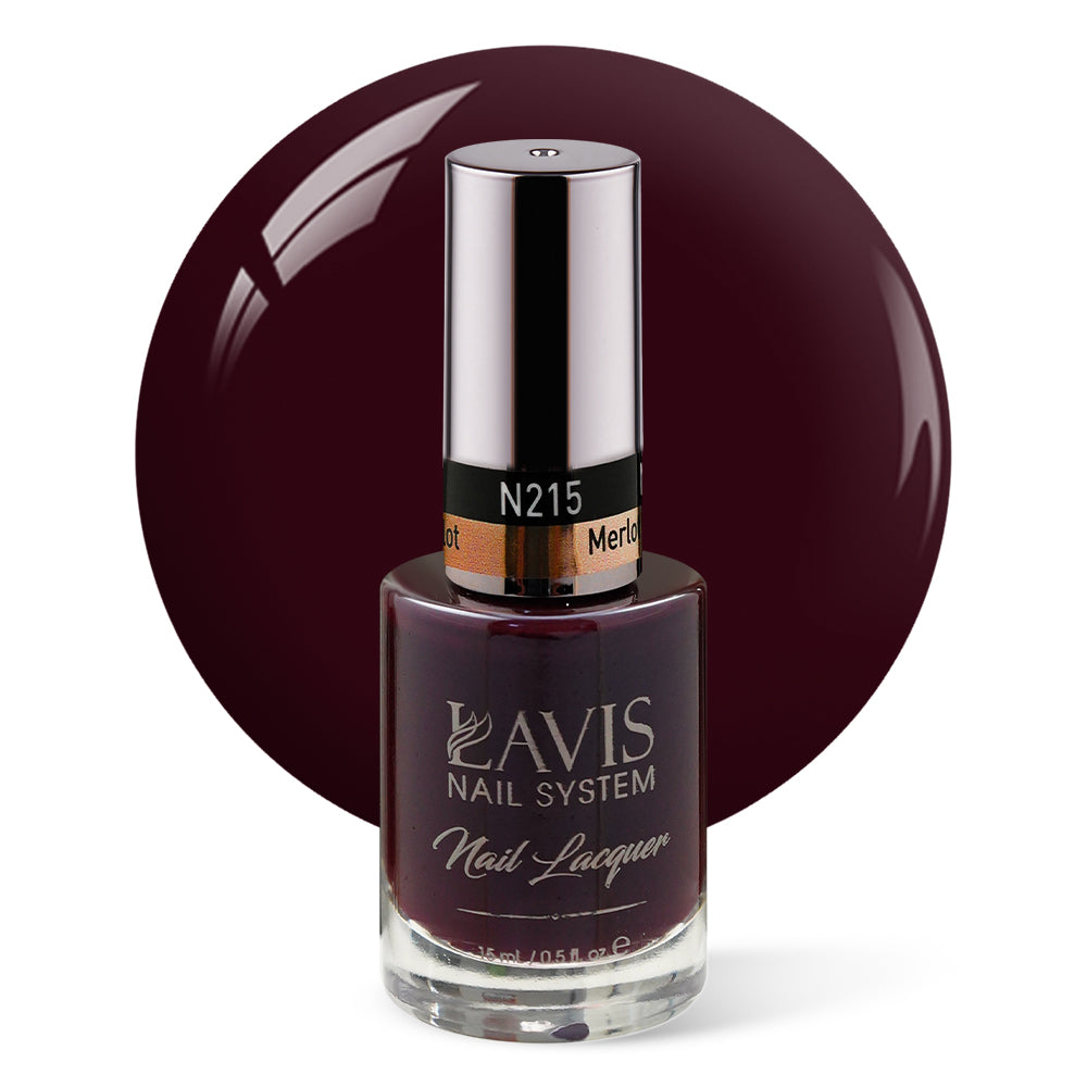 LAVIS Nail Lacquer - 215 Merlot - 0.5oz