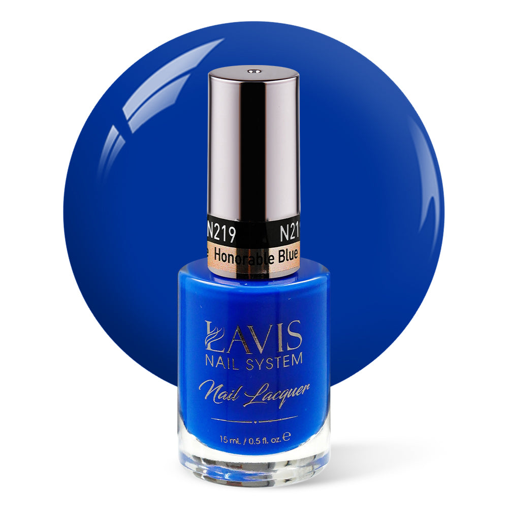 LAVIS Nail Lacquer - 219 Honorable Blue - 0.5oz