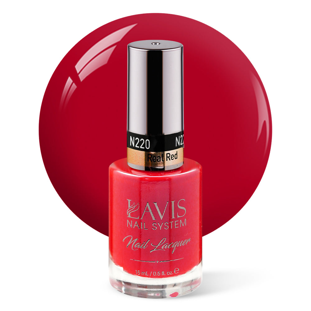 LAVIS Nail Lacquer - 220 Real Red - 0.5oz