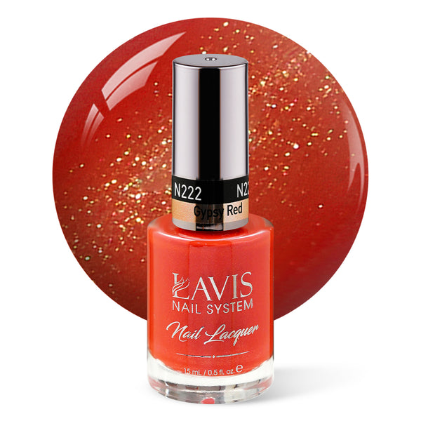 LAVIS Nail Lacquer - 222 Gypsy Red - 0.5oz