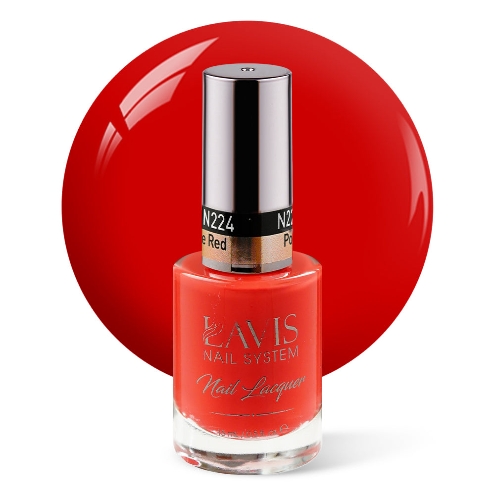 LAVIS Nail Lacquer - 224 Pomegranate Red - 0.5oz