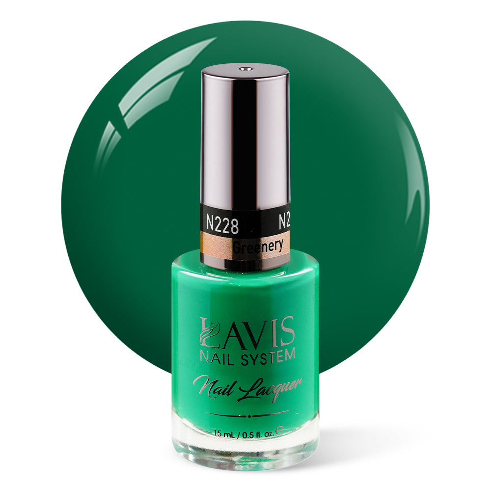 LAVIS Nail Lacquer - 228 Greenery - 0.5oz