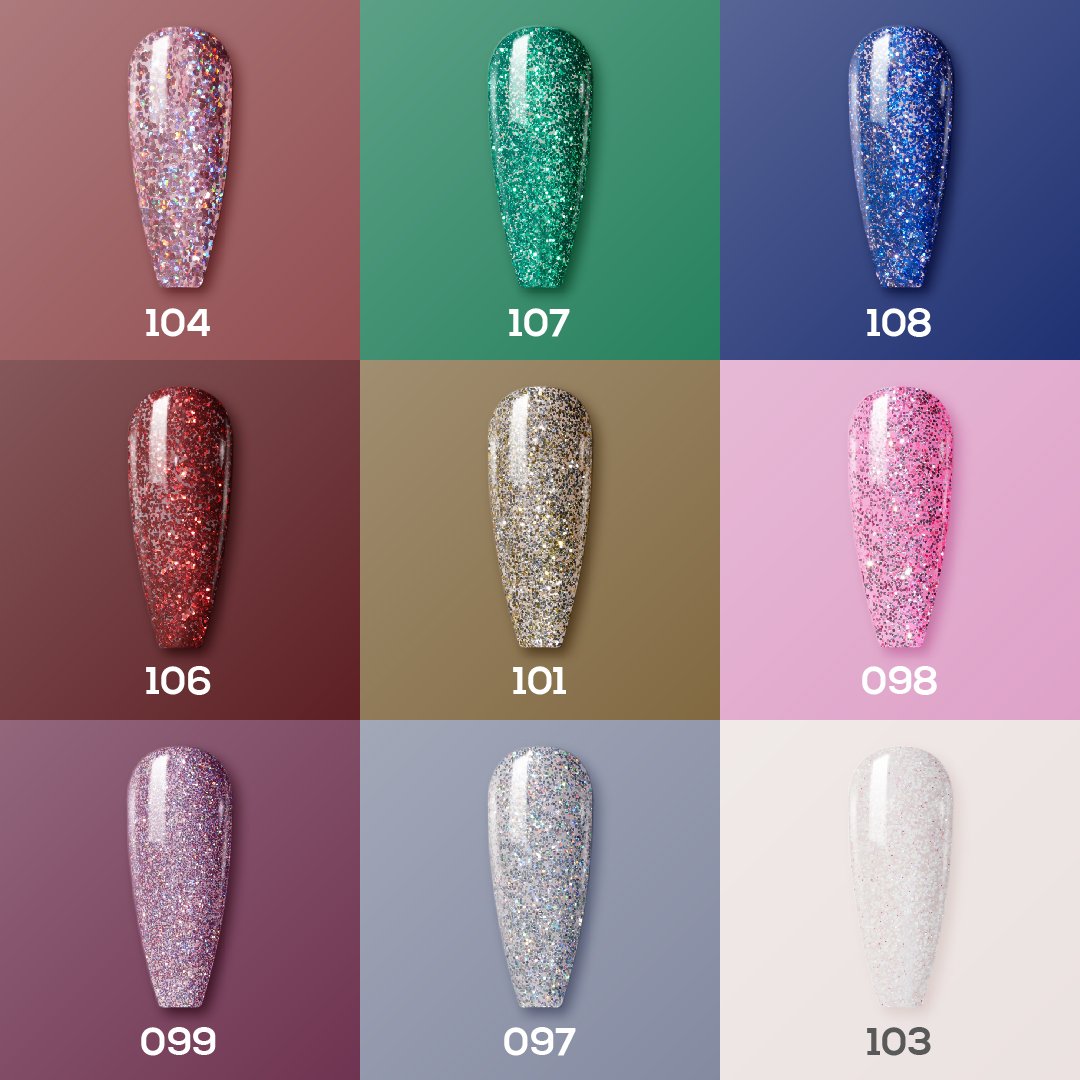 SUNSET PARTY - Lavis Valentine Nail Lacquer Collection: 097, 098, 099, 101, 103, 104, 106, 107, 108