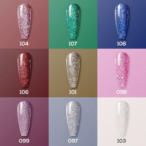 SUNSET PARTY - Lavis Holiday Gel Nail Polish Collection: 097, 098, 099, 101, 103, 104, 106, 107, 108