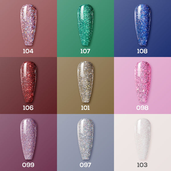 SUNSET PARTY - Lavis Holiday Gel Nail Polish Collection: 097, 098, 099, 101, 103, 104, 106, 107, 108