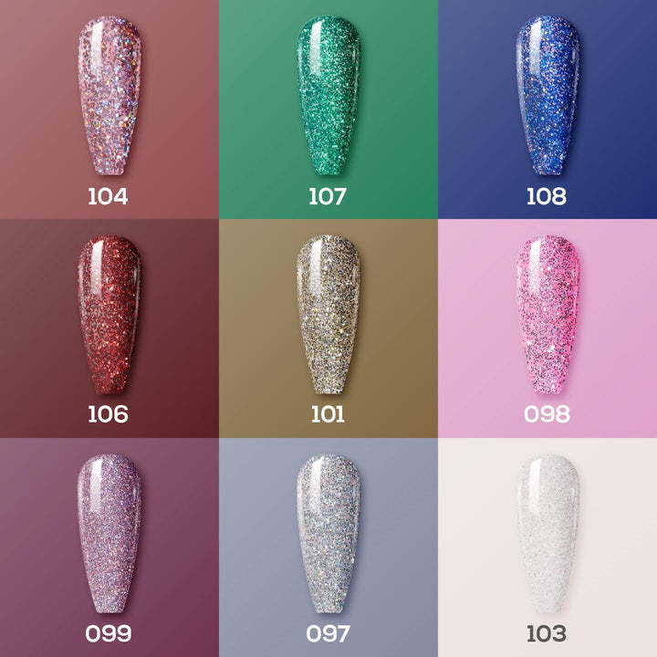  9 Lavis Holiday Gel Nail Polish Collection - SUNSET PARTY - 097; 098; 099; 101; 103; 104; 106; 107; 108 by LAVIS NAILS sold by DTK Nail Supply