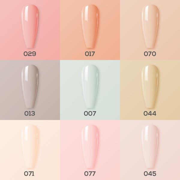  9 Lavis Holiday Gel Nail Polish Collection - THE IT NUDES - 007; 013; 017; 029; 044; 045; 070; 071; 077 by LAVIS NAILS sold by DTK Nail Supply