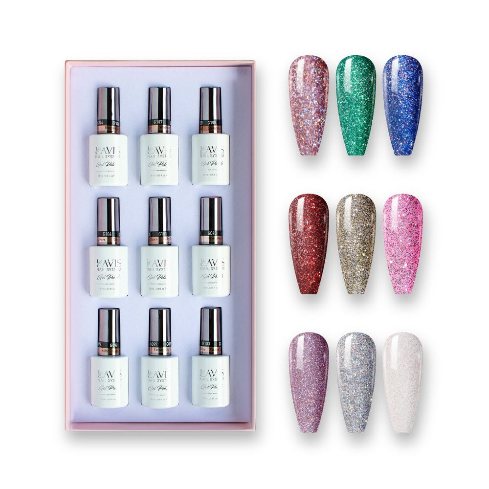 SUNSET PARTY - Lavis Holiday Gel Nail Polish Collection: 097, 098, 099, 101, 103, 104, 106, 107, 108