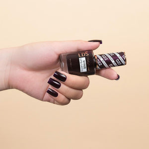 LDS 022 Bruised Plum - LDS Gel Polish & Matching Nail Lacquer Duo Set - 0.5oz