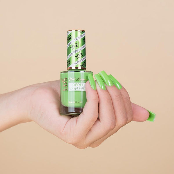 LDS 102 In The Lime Light - LDS Gel Polish & Matching Nail Lacquer Duo Set - 0.5oz