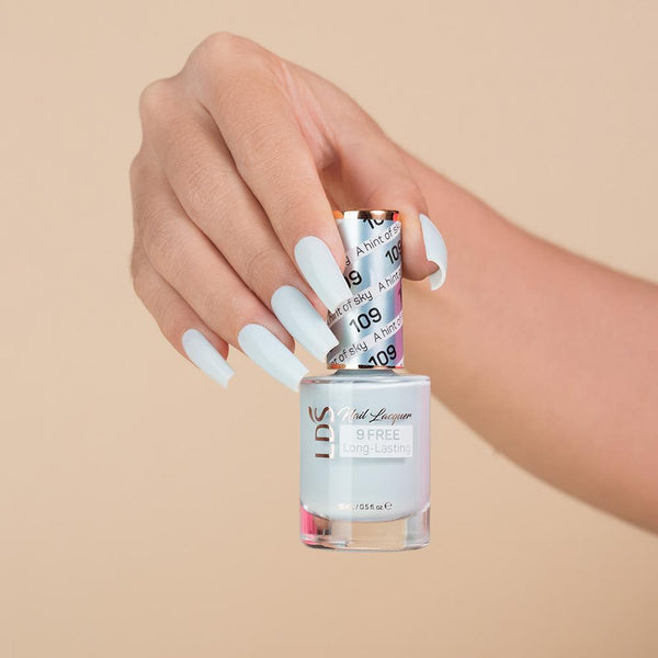 LDS 3 in 1 - 109 A Hint Of Sky - Dip (1oz), Gel & Lacquer Matching