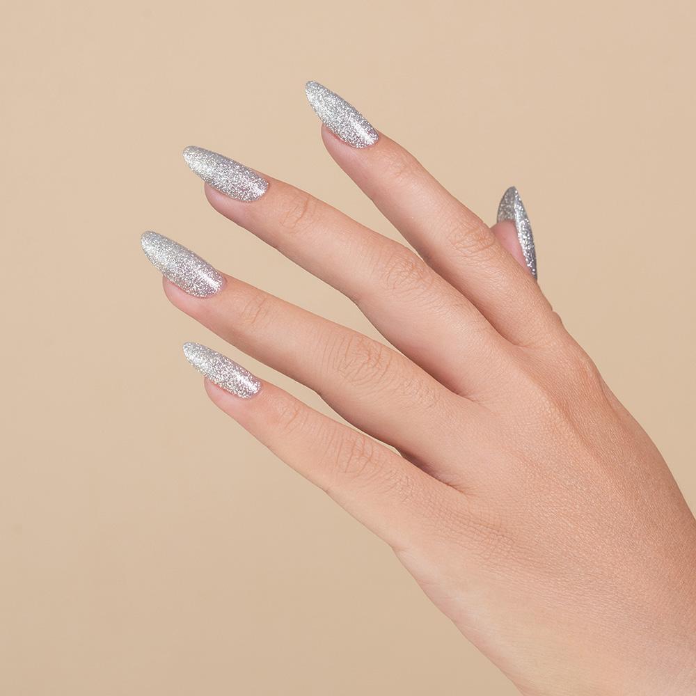LDS Glitter Silver Dipping Powder Nail Colors - 165 Silver Fog