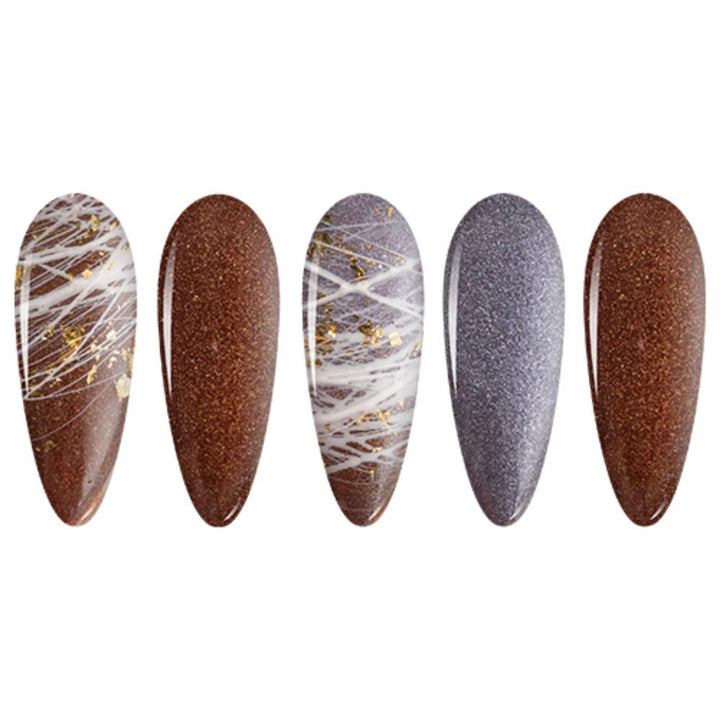 LDS Brown Glitter Dipping Powder Nail Colors - 044 Sun Dried Tomato