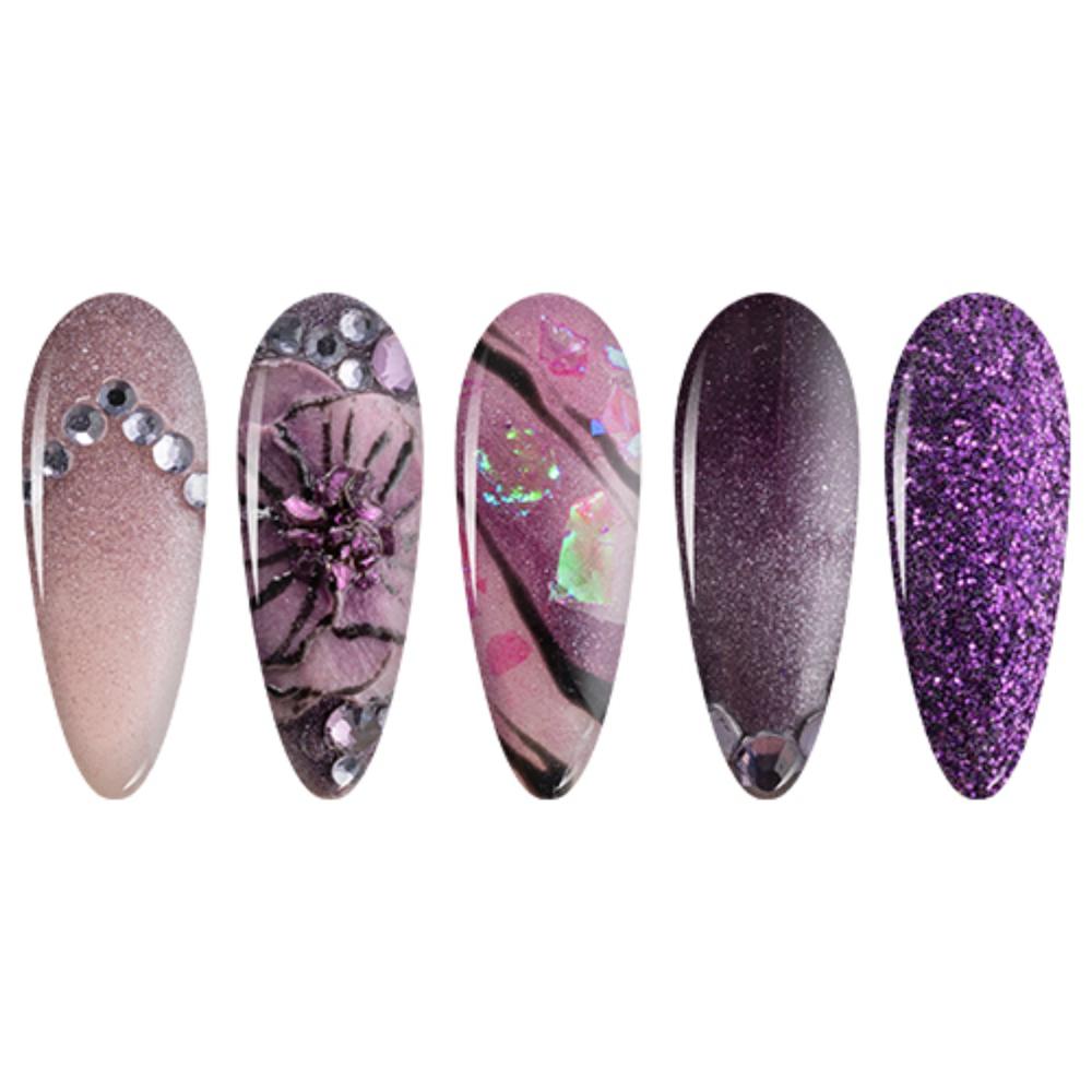 LDS Glitter Purple Dipping Powder Nail Colors - 045 Merry Berry