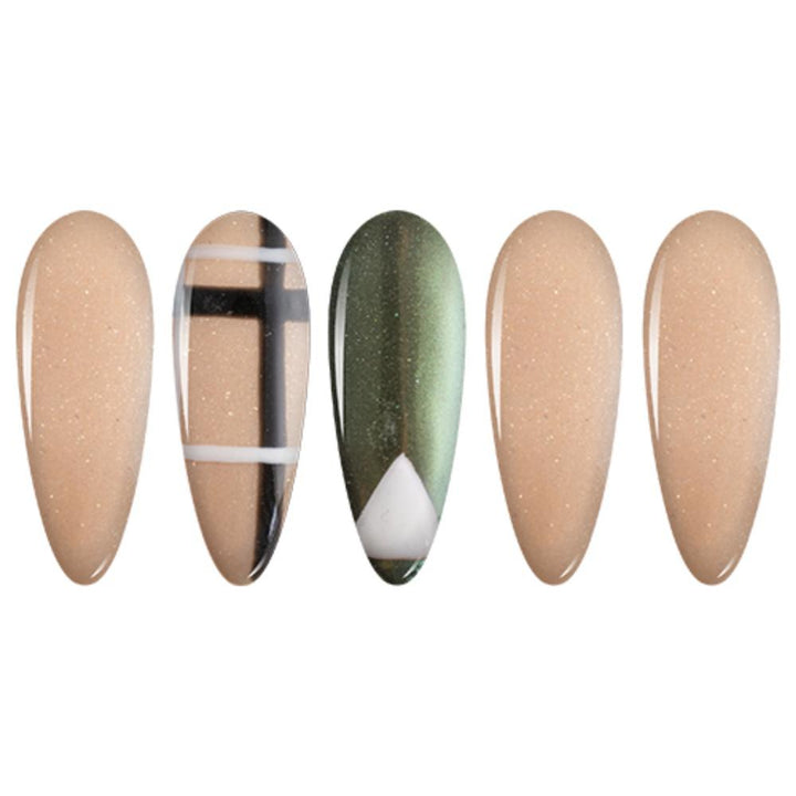 LDS Beige Glitter Dipping Powder Nail Colors - 055 It Color