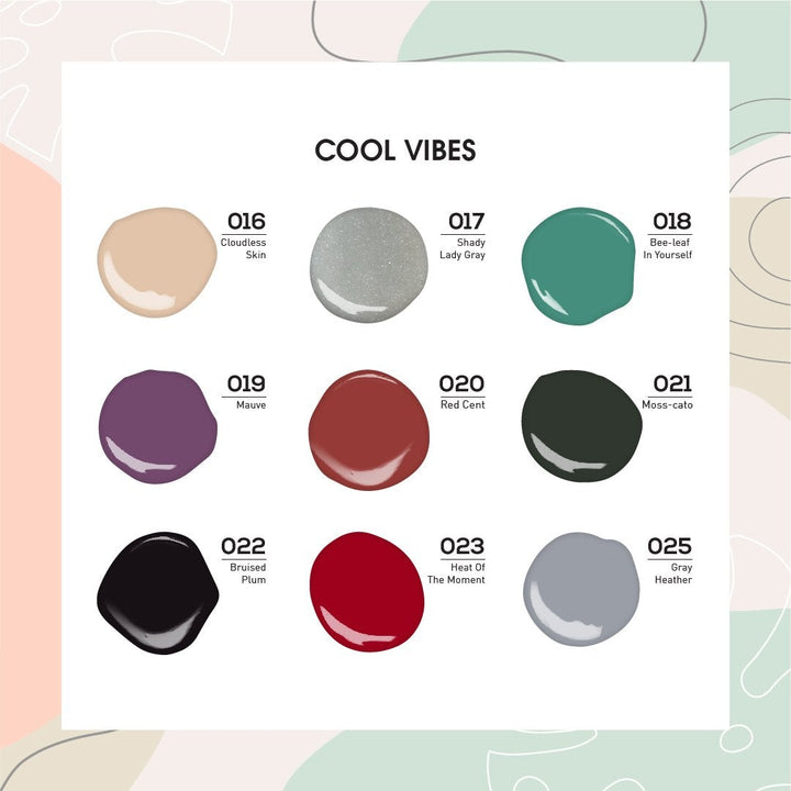 COOL VIBES - LDS Holiday Nail Lacquer Collection: 016, 017, 018, 019, 020, 021, 022, 023, 025