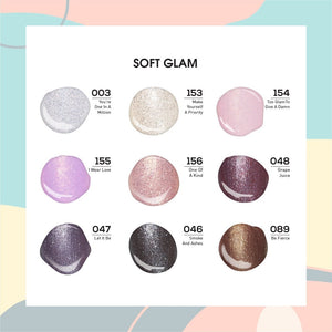 SOFT GLAM - LDS Holiday Nail Lacquer Collection: 003, 046, 047, 048, 089, 153, 154, 155, 156