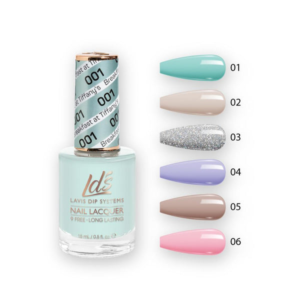 LDS Nail Lacquer Set (6 colors): 001 to 006