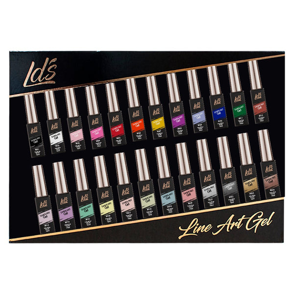 LDS Line Art Gel Nails Polish Nail Art Set (24 colors): 01-24 (ver 2)