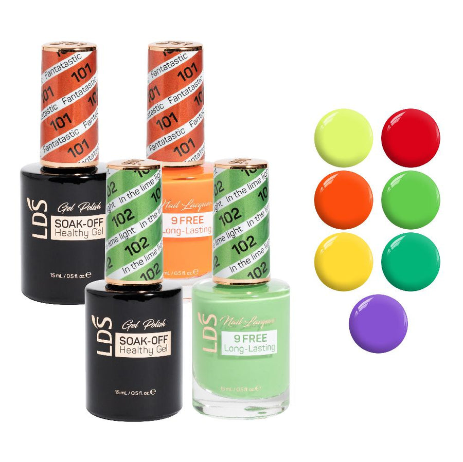 LDS Gel & Lacquer Neon Collection: 099, 100, 101, 102, 103, 104, 105