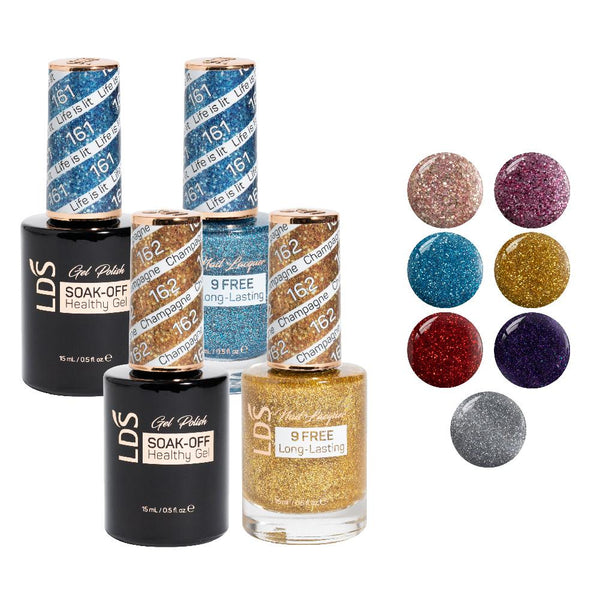 LDS Gel Lacquer Sparkle Collection: 159, 160, 161, 162, 163, 164, 165