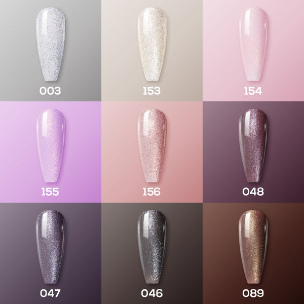 SOFT GLAM - LDS Holiday Gel Nail Polish Collection: 003, 046, 047, 048, 089, 153, 154, 155, 156