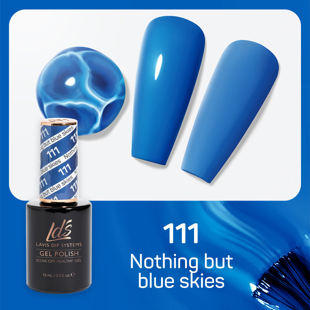 LDS 111 Nothing But Blue Skies - LDS Gel Polish 0.5oz