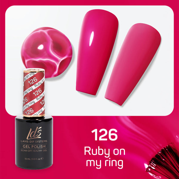 LDS 126 Ruby On My Ring - LDS Gel Polish 0.5oz