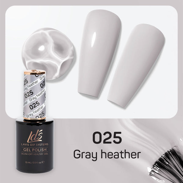 LDS 025 Gray Heather - LDS Gel Polish 0.5oz