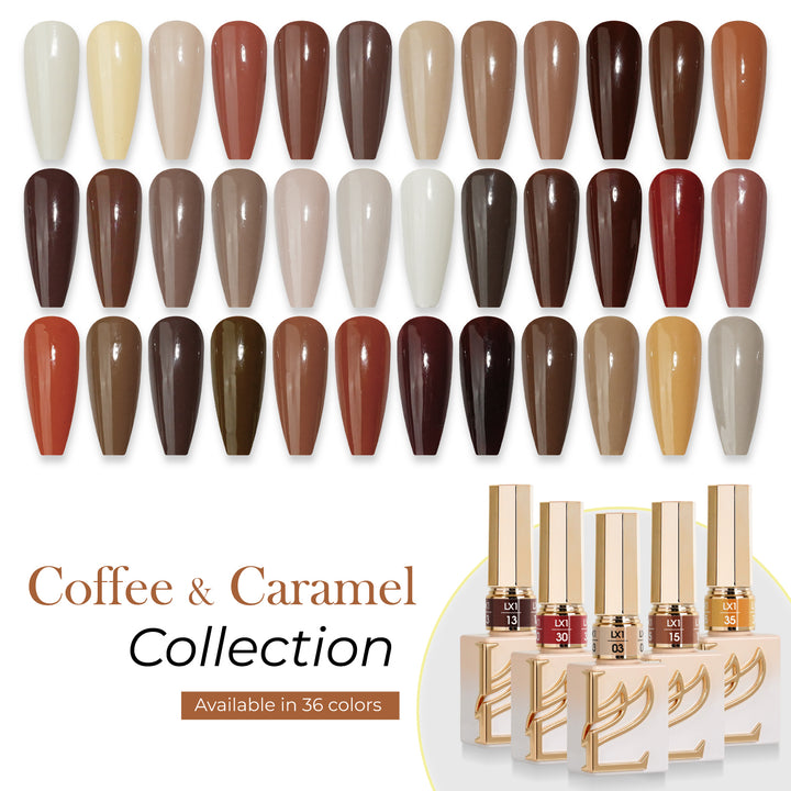 LAVIS LX1 - 001 - Gel Polish 0.5 oz - Coffee & Caramel Collection