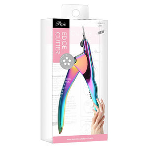  Fake Nail Tips Cutter Professional Clippers Straight Edge Acrylic Material Manicure Guillotine Cut False Nails Accessories Tool - Rainbow