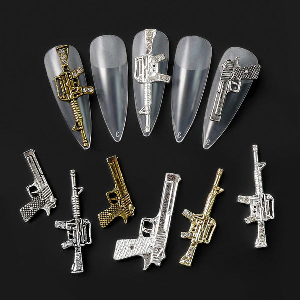 LX2 #417-427 2PCS Gun Nail Charm