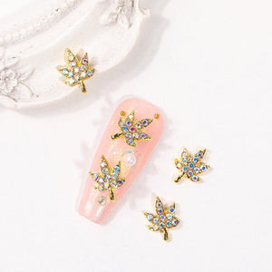 LX2 #465-472 2PCS Gold Leaf Charm