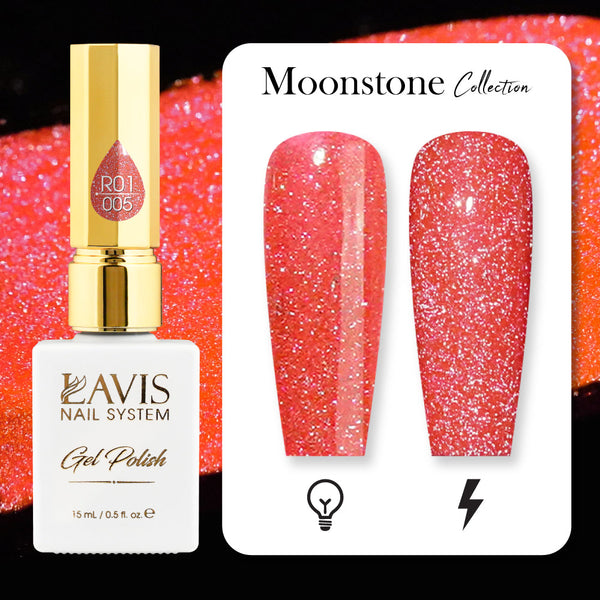 LAVIS Reflective R05 - 19 - Gel Polish 0.5 oz - Neon Lights Reflective Collection