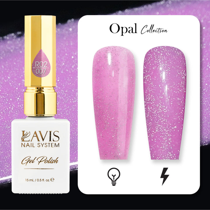 LAVIS Reflective R05 - 07 - Gel Polish 0.5 oz - Blossom Bass Reflective Collection