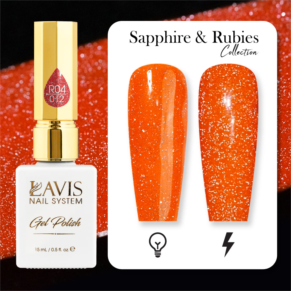 LAVIS Reflective R05 - 33 - Gel Polish 0.5 oz - Glow With The Flow Reflective Collection