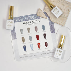 LAVIS Reflective R05 - Set 12 Colors (37-48) - Gel Polish 0.5 oz - Silent Night Reflective Collection